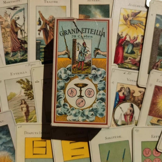 Jeu de tarot Grand Etteilla Egyptian Gypsies – cartes illustrées pour la divination et la méditation