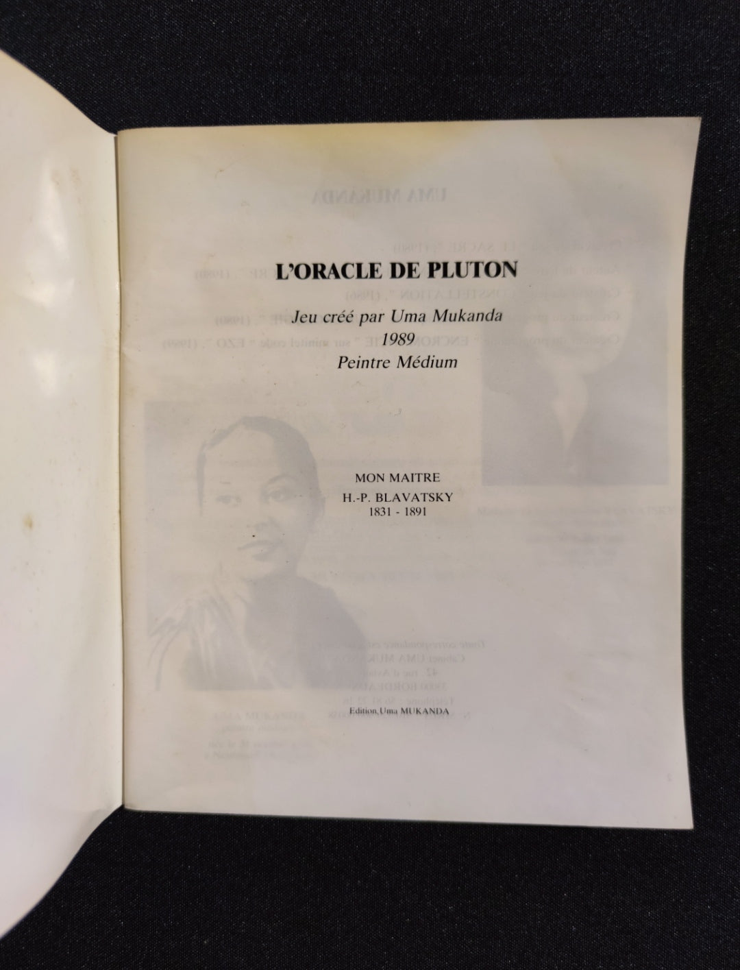 L'Oracle de Pluton de Uma Mukanda 1986