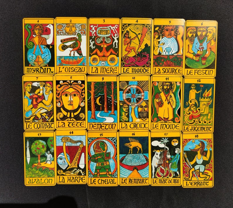 Grand Oracle Celtique Alan Borvo – Édition Rare 1981 – Jeu Divinatoire Celtique Complet avec Livret