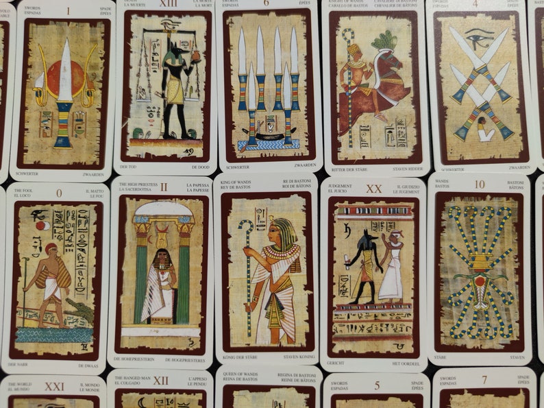 Mini Tarot Égyptien Silvana Alasia – Édition Rare 2003 – Jeu Divinatoire Complet Format de Poche