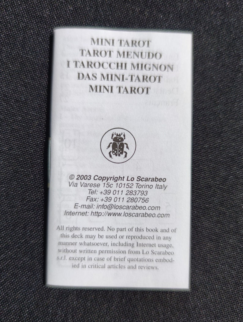 Mini Tarot Égyptien Silvana Alasia – Édition Rare 2003 – Jeu Divinatoire Complet Format de Poche