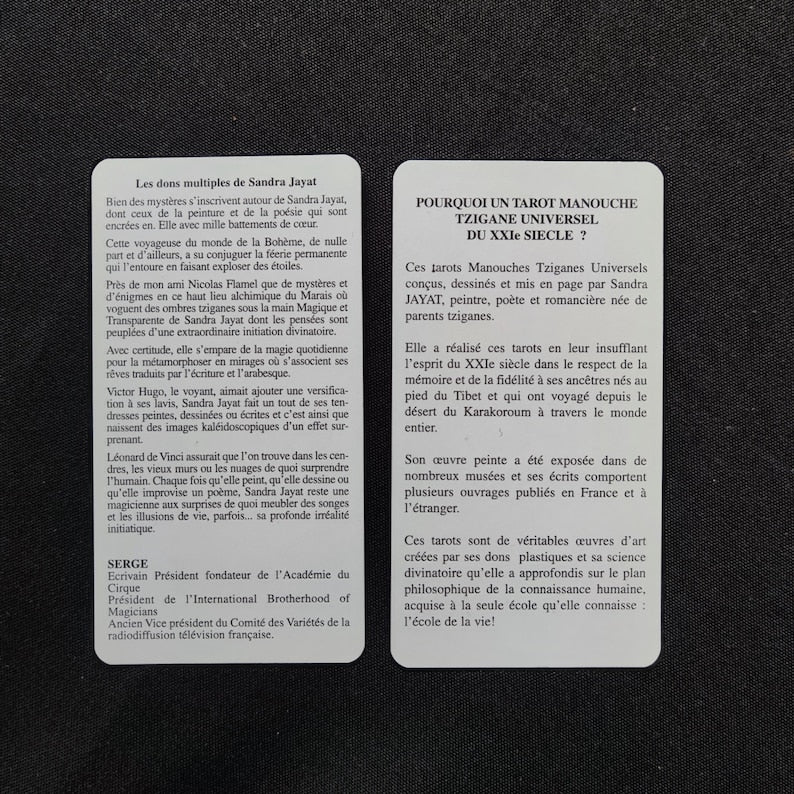 Tarot Manouche Universel du XXIe siècle – Sandra Jayat, 2002