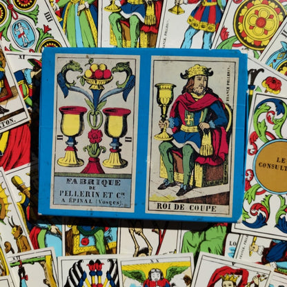Tarot d’Épinal 1976 – Jeu de Tarot Divinatoire Vintage Complet et Rare – Collection d’Art et Symbolisme Unique