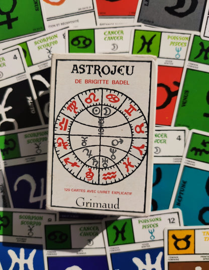Astrogame Brigitte Badel 1986 – Jeu d'Astrologie Divinatoire Vintage Complet et Rare