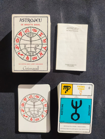 Astrogame Brigitte Badel 1986 – Jeu d'Astrologie Divinatoire Vintage Complet et Rare