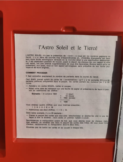 Jeu Astrologique Astro Soleil – Édition Vintage 1971 par Madame Soleil – Oracle Collector Unique et Rare conçu par Madame Soleil