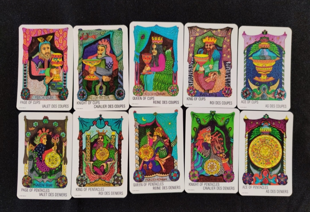 Jeu de Cartes Tziganes Walter Wegmüller – Première Édition 1982 – 78 Cartes Bilingues Français/Anglais