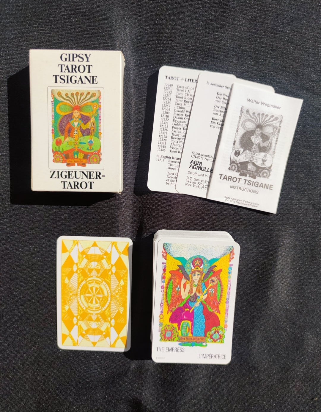 Jeu de Cartes Tziganes Walter Wegmüller – Première Édition 1982 – 78 Cartes Bilingues Français/Anglais