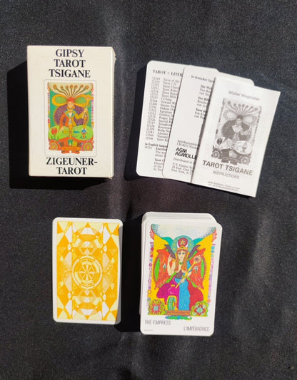 Jeu de Cartes Tziganes Walter Wegmüller – Première Édition 1982 – 78 Cartes Bilingues Français/Anglais