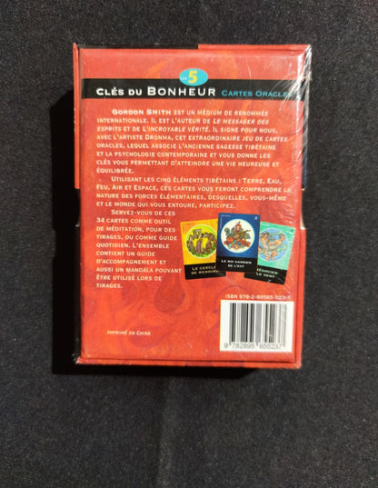 Coffret "Les 5 Clés du Bonheur" – Jeu de Cartes Tibétain Neuf avec Livret – Gordon Smith & Dronma (2010)