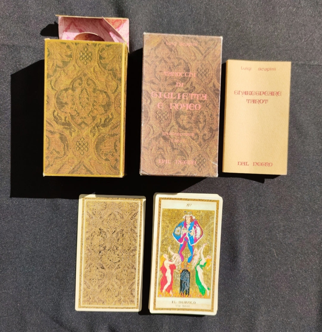 Tarot Shakespeare –1990 Édition Limitée Illustrée par Luigi Scapini (78 Cartes + Livret)