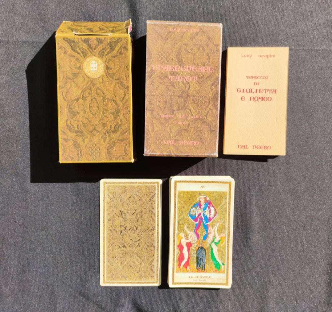 Tarot Shakespeare –1990 Édition Limitée Illustrée par Luigi Scapini (78 Cartes + Livret)