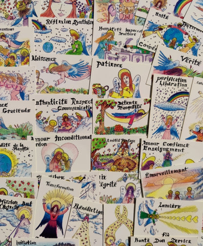 Les Anges de la Paix (1990) • Jeu de Cartes Spirituel Rare – 51 Cartes + Notice en Français