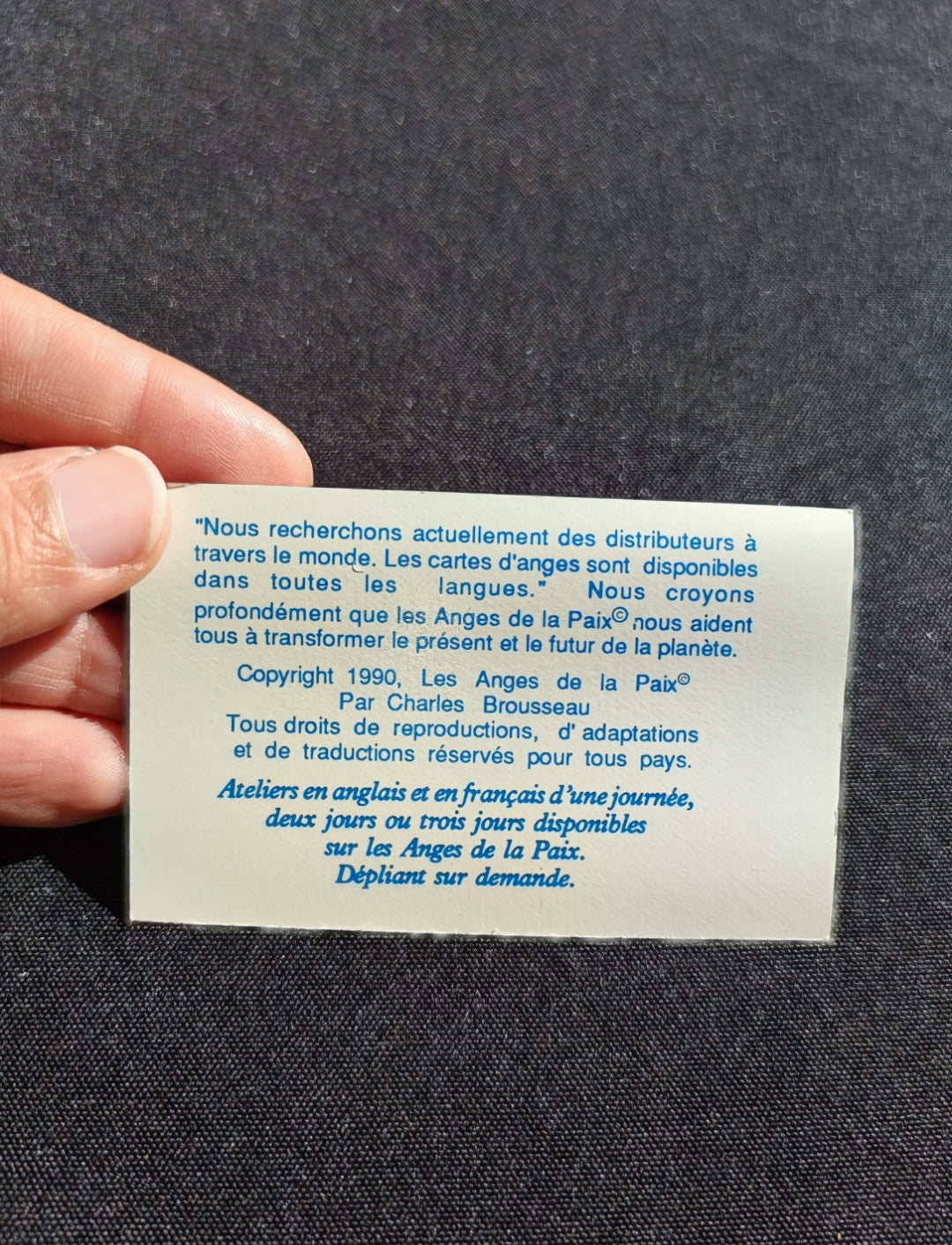 Les Anges de la Paix (1990) • Jeu de Cartes Spirituel Rare – 51 Cartes + Notice en Français