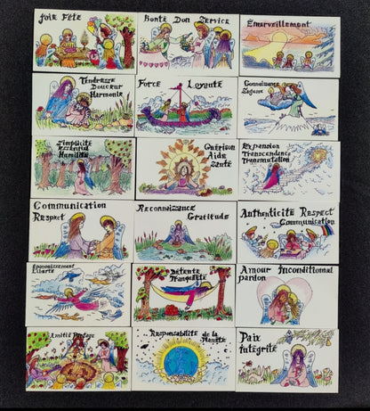Les Anges de la Paix (1990) • Jeu de Cartes Spirituel Rare – 51 Cartes + Notice en Français
