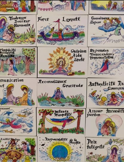 Les Anges de la Paix (1990) • Jeu de Cartes Spirituel Rare – 51 Cartes + Notice en Français