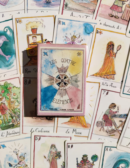 Jeu Divinatoire 4 Éléments 1993 • Oracle Feu Terre Air Eau
