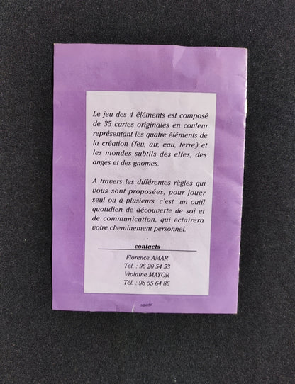 Jeu Divinatoire 4 Éléments 1993 • Oracle Feu Terre Air Eau