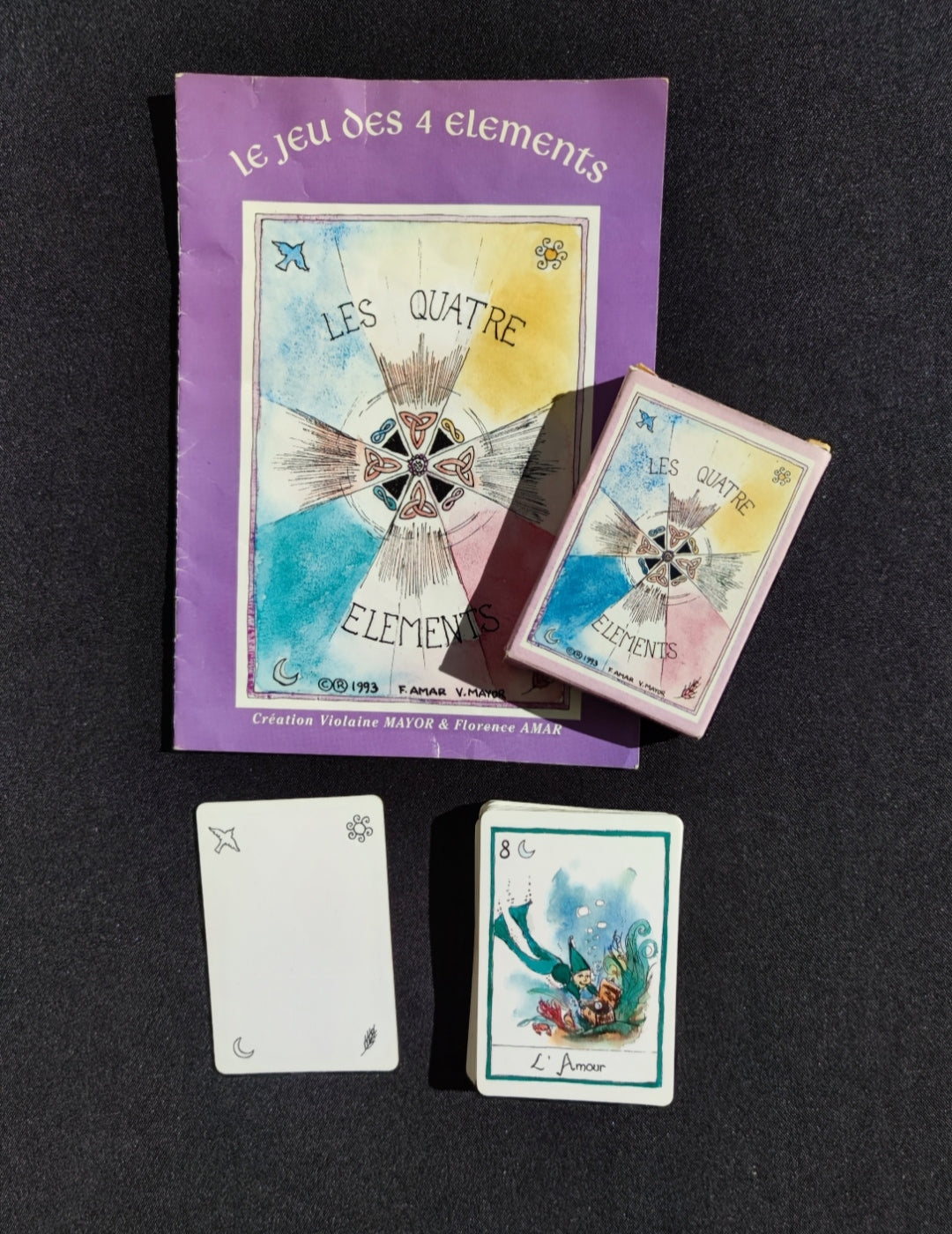 Jeu Divinatoire 4 Éléments 1993 • Oracle Feu Terre Air Eau