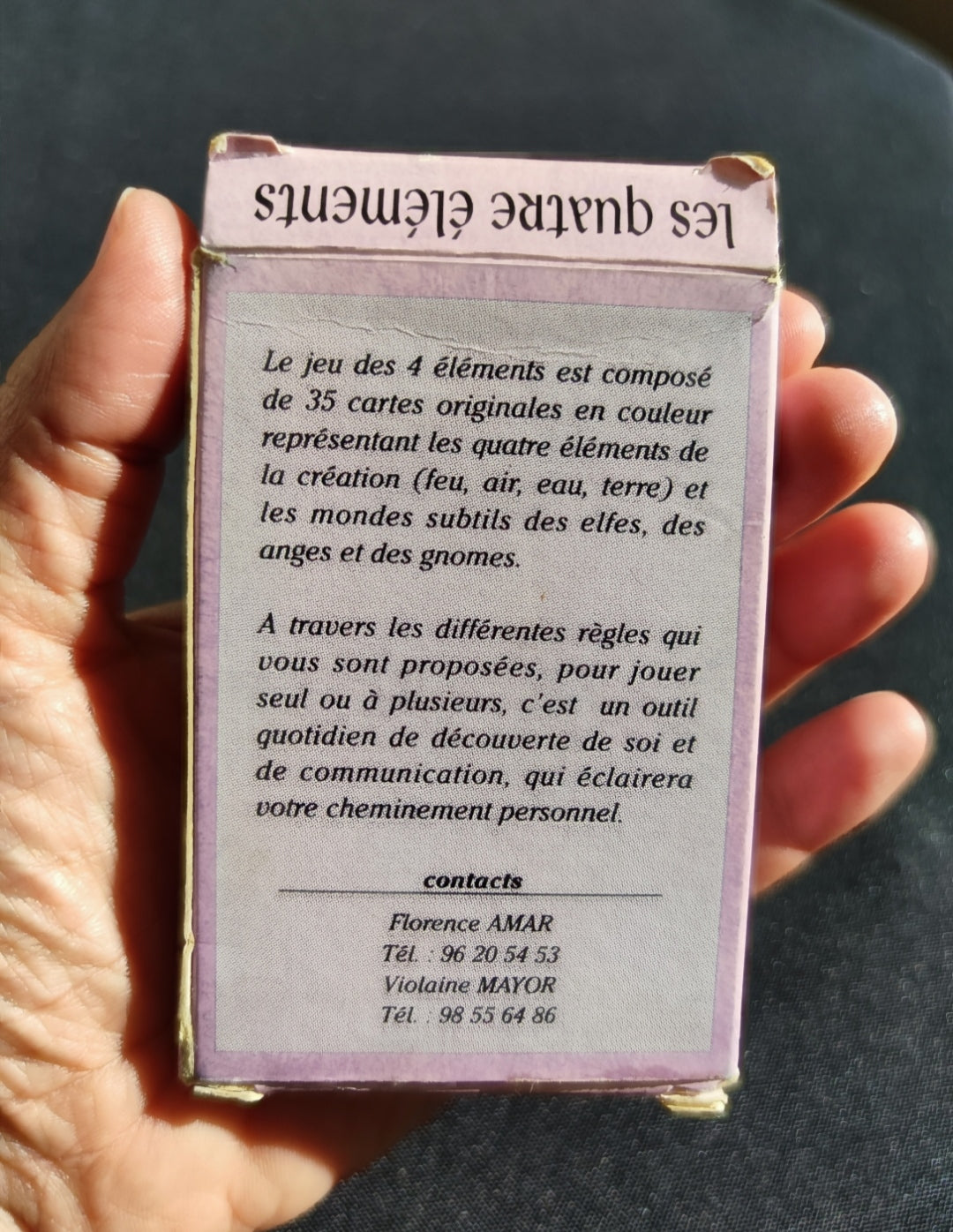 Jeu Divinatoire 4 Éléments 1993 • Oracle Feu Terre Air Eau