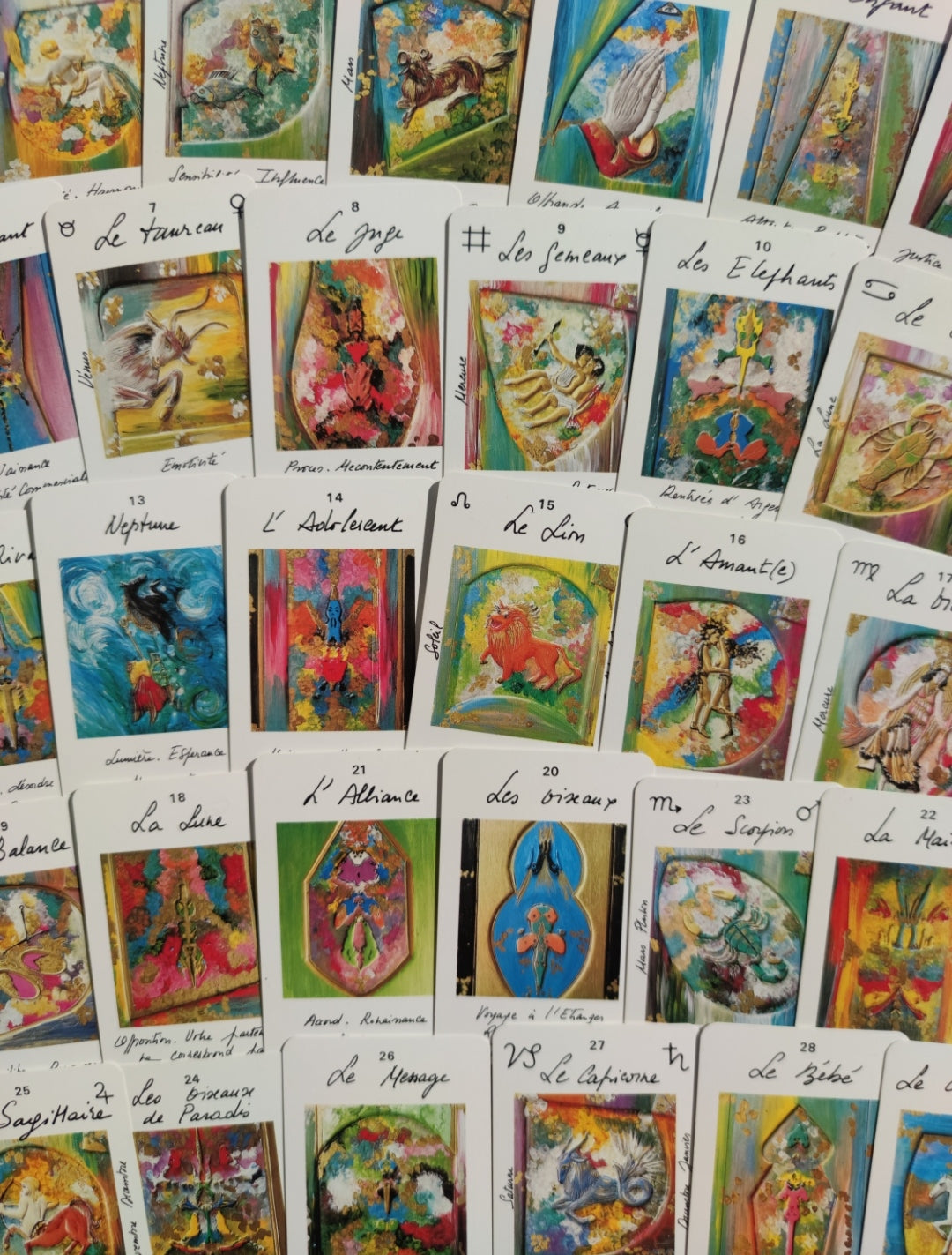 Oracle Astrologique Uma Mukanda (1986) – Jeu Rare de 32 Cartes avec Livret en Français