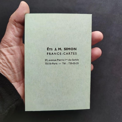 Verso de la couverture du livret original du Grand Jeu de Mademoiselle Le Normand.
