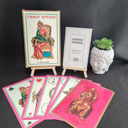 Tarot Hindou Madame Indira – Édition Rare 1993 – Jeu Divinatoire ésotérique avec Livret Bilingue