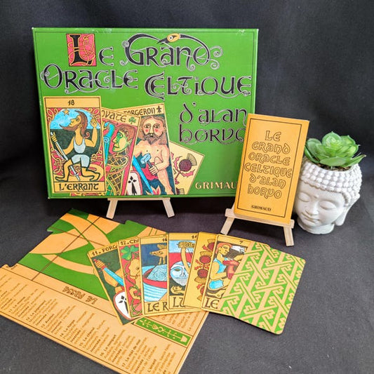 Grand Oracle Celtique Alan Borvo – Édition Rare 1981 – Jeu Divinatoire Celtique Complet avec Livret