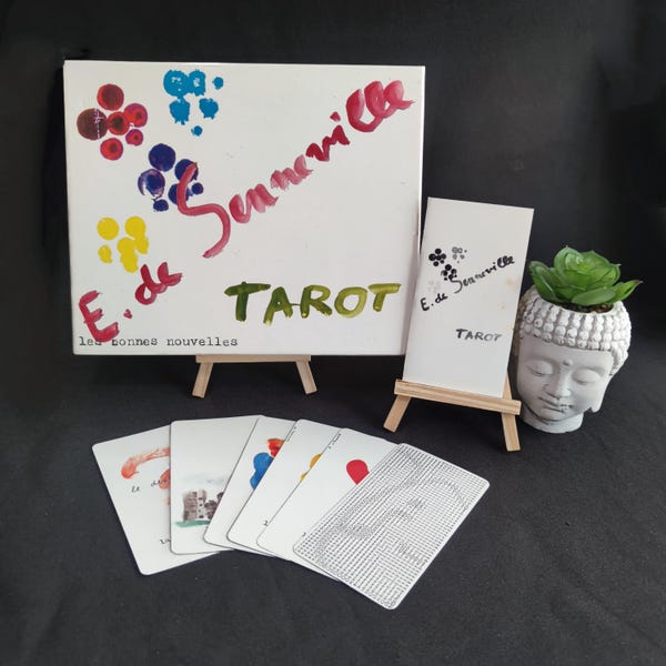 Coffret Tarot Elisabeth de Senneville 2002 – Jeu Divinatoire Rare 44 Cartes Neuf Sous Blister – Édition Réunion des Musées Nationaux Dusserre
