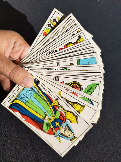 Tarot d’Épinal 1976 – Jeu de Tarot Divinatoire Vintage Complet et Rare – Collection d’Art et Symbolisme Unique