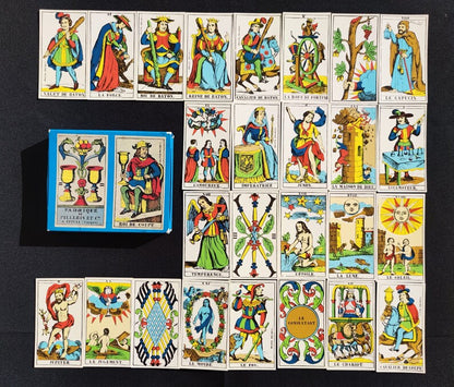 Tarot d’Épinal 1976 – Jeu de Tarot Divinatoire Vintage Complet et Rare – Collection d’Art et Symbolisme Unique
