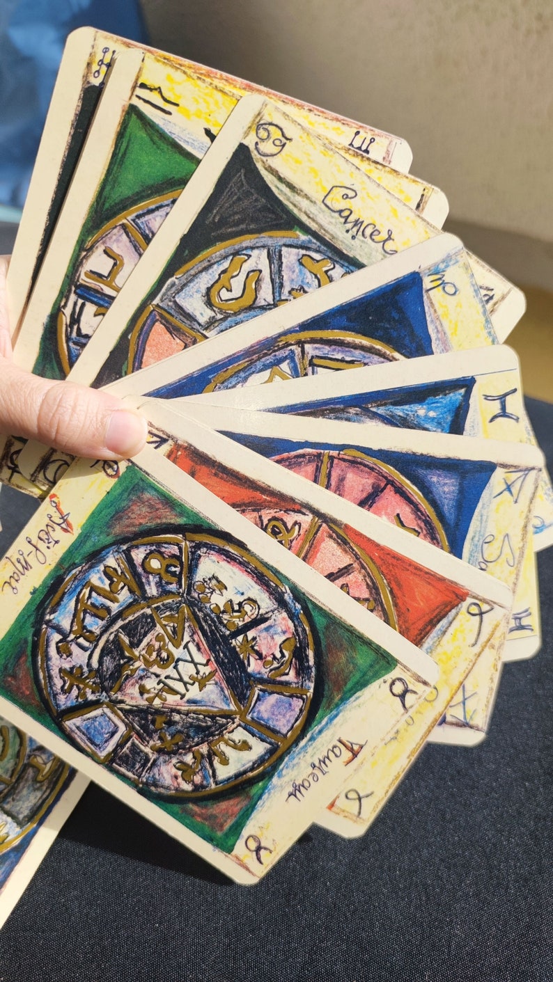 Jeu du Destin – Cartes Talisman de Catherine Jan – Oracle Astrologique Ancien et Rare en Français (Vintage)
