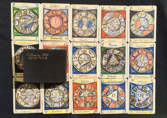 Jeu du Destin – Cartes Talisman de Catherine Jan – Oracle Astrologique Ancien et Rare en Français (Vintage)