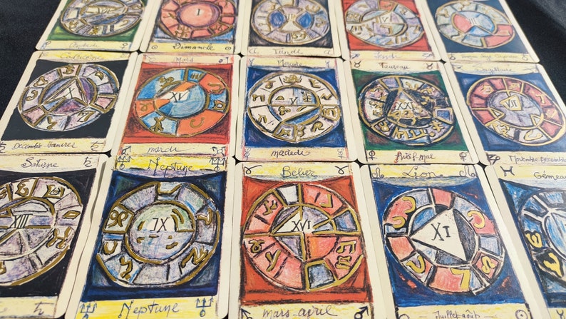 Jeu du Destin – Cartes Talisman de Catherine Jan – Oracle Astrologique Ancien et Rare en Français (Vintage)