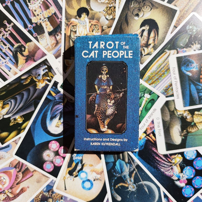 Tarot of the Cat People – Karen Kuykendall – Jeu de Tarot Rare 78 Cartes + Livret – Thème Chats et Fantastique