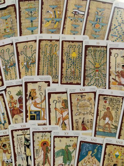 Mini Tarot Égyptien Silvana Alasia – Édition Rare 2003 – Jeu Divinatoire Complet Format de Poche