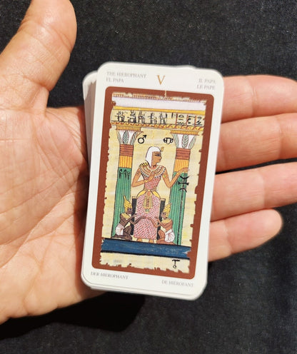 Mini Tarot Égyptien Silvana Alasia – Édition Rare 2003 – Jeu Divinatoire Complet Format de Poche