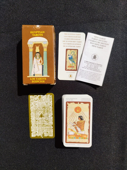 Mini Tarot Égyptien Silvana Alasia – Édition Rare 2003 – Jeu Divinatoire Complet Format de Poche