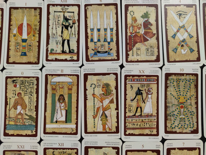 Mini Tarot Égyptien Silvana Alasia – Édition Rare 2003 – Jeu Divinatoire Complet Format de Poche