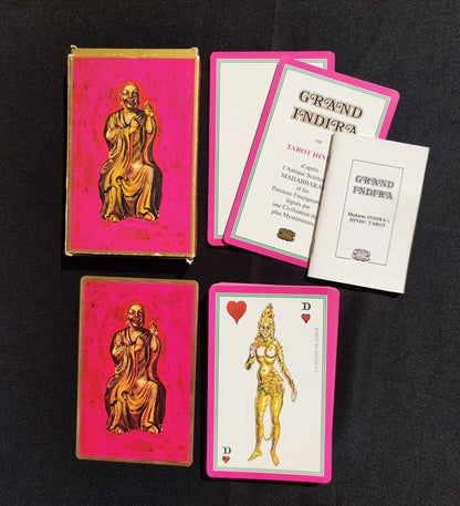 Tarot Hindou Madame Indira – Édition Rare 1993 – Jeu Divinatoire ésotérique avec Livret Bilingue