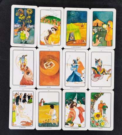 Tarot de Rajneesh – Jeu Spirituel Rare (1996) – 60 Cartes Mystiques avec Livret