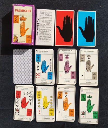Hand game,palmistry-Grimaud- 1969-gift-divination-cartomancy-clairvoyance-fortune telling- tarot deck-esotericism-prediction