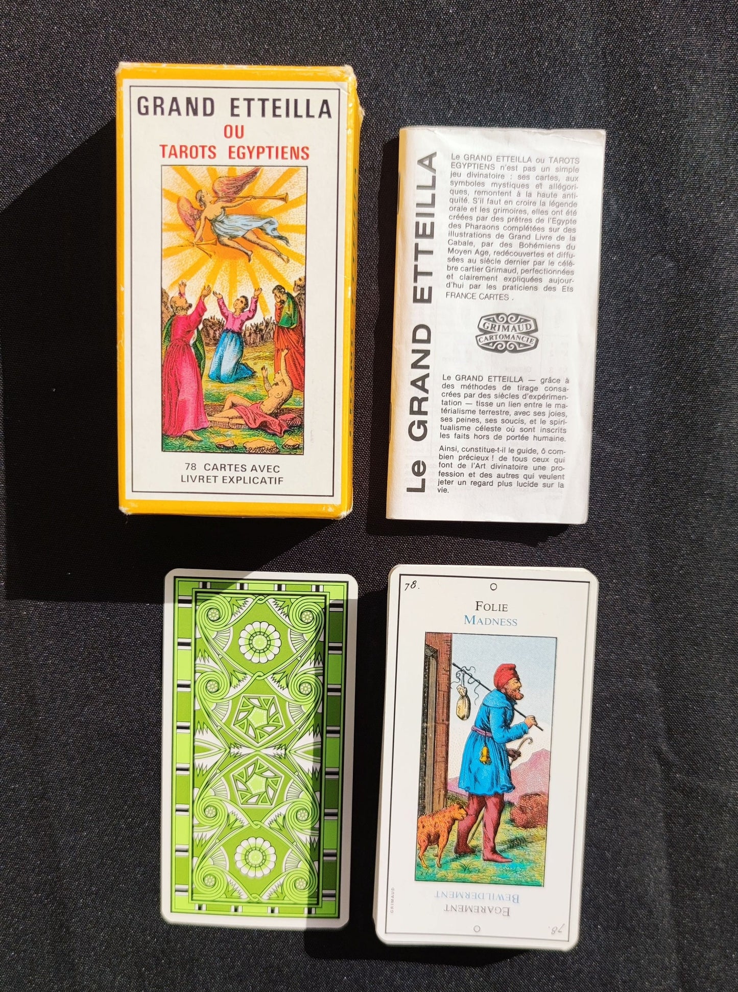 Grand Etteilla Egyptian gypsies Tarot year 1985 -Grimaud-Gift -Divination -Cartomancy -Clairvoyance -Fortune telling -Esotericism 