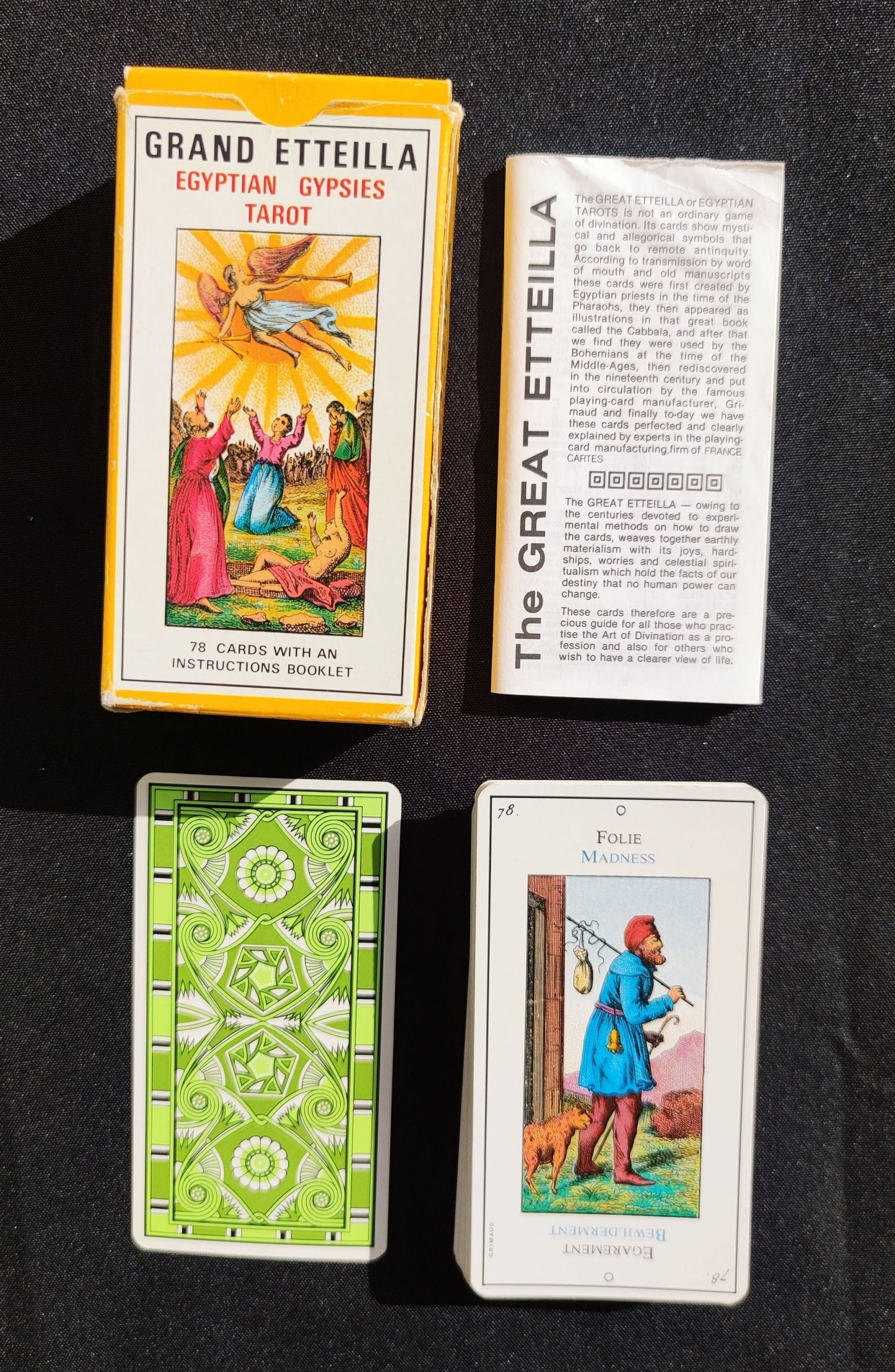 Grand Etteilla Egyptian gypsies Tarot year 1985 -Grimaud-Gift -Divination -Cartomancy -Clairvoyance -Fortune telling -Esotericism 