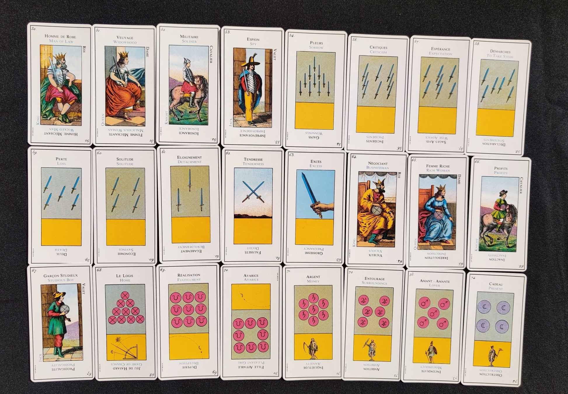 Grand Etteilla Egyptian gypsies Tarot year 1985 -Grimaud-Gift -Divination -Cartomancy -Clairvoyance -Fortune telling -Esotericism 