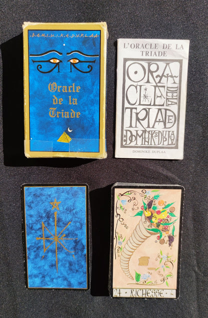 First edition "Oracle of the triad" 1992-Gift-Divination -Cartomancy -Clairvoyance-Fortune telling -Tarot deck-Esotericism -Prediction