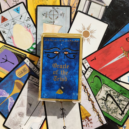 First edition "Oracle of the triad" 1992-Gift-Divination -Cartomancy -Clairvoyance-Fortune telling -Tarot deck-Esotericism -Prediction