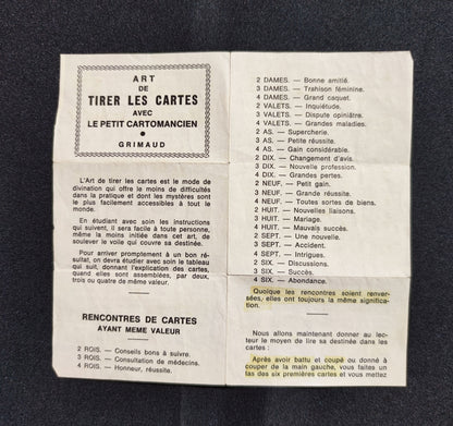 The Little Fortune Teller 1969- grimaud--gift-divination-cartomancy-clairvoyance-fortune telling-tarot deck-esotericism-divinatory guidance