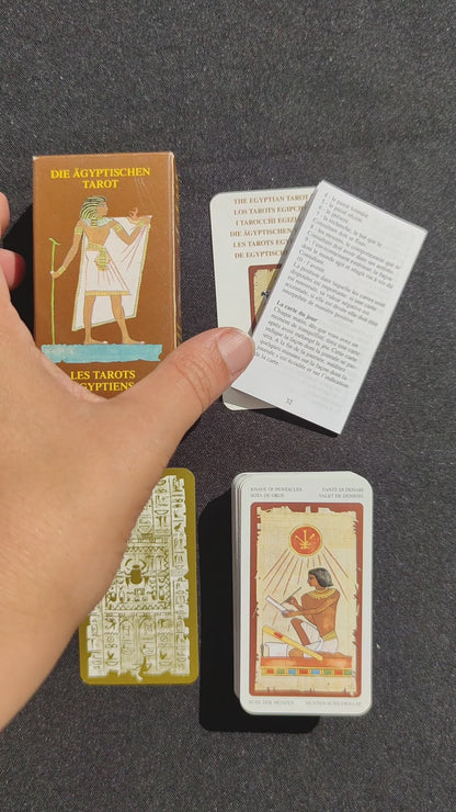 Mini Tarot Égyptien Silvana Alasia – Édition Rare 2003 – Jeu Divinatoire Complet Format de Poche