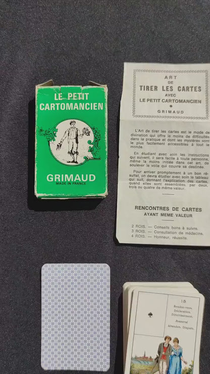 Le Petit Cartomancien Grimaud 1969 – Jeu Divinatoire Vintage Rare Complet avec Livret